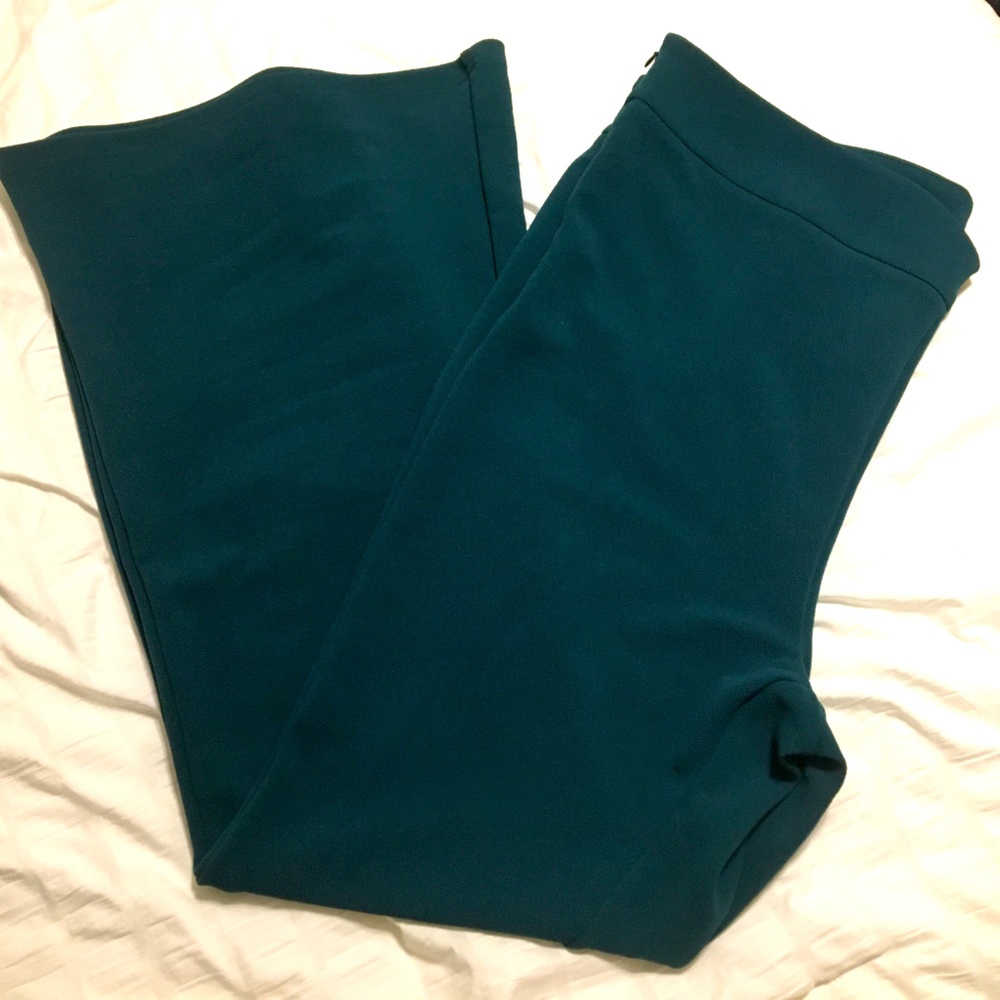 Tall Green Stretchy Flared Leg Slack